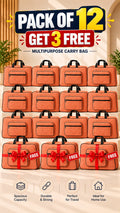 Quilted Travel & Storage Bag - Signature Ease, beige, top-down view, zippered. Image 13 of 13.