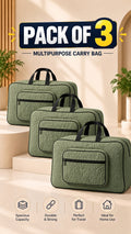 Signature quilted travel bag, storage & organization tote, side view, zippers, pockets, image 9 of 13.