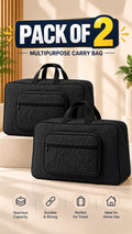 Signature Quilted Travel Bag - Storage & Organizer, open with interior view, image 8 of 13.