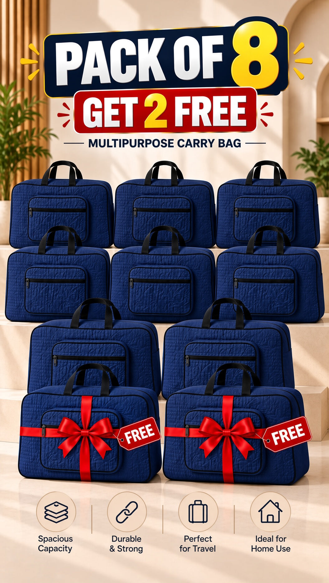 Signature quilted travel bag, storage organizer, 12 of 13.