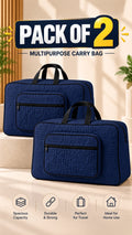 Signature quilted travel bag, storage & organizer, plush, spacious, elegant. Image 8 of 13.