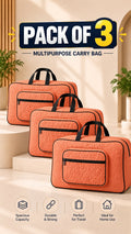 Quilted Travel & Storage Bag - Signature Ease, beige, front view, organized luggage, image 9 of 13