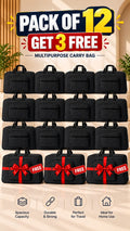 Signature Quilted Travel Bag, Storage & Organizer - Black, front view with interior compartments, 13 of 13.