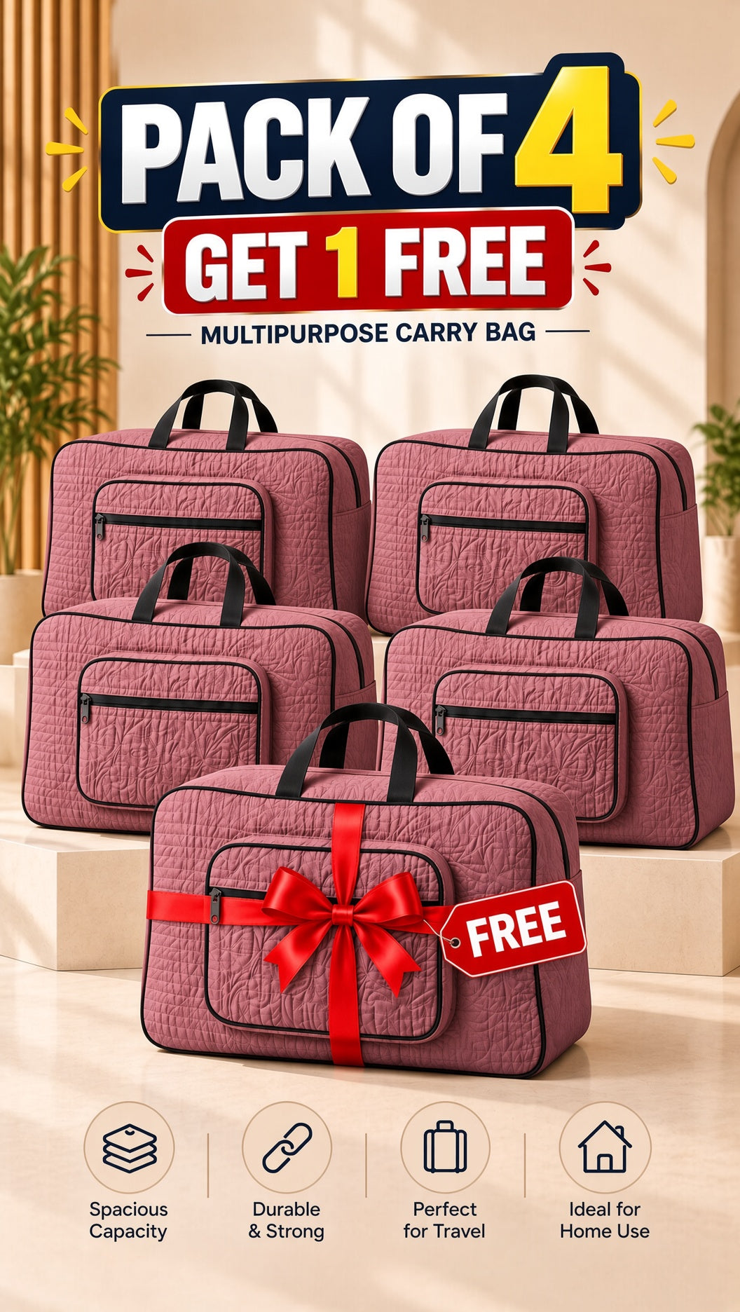 Signature Quilted Travel & Storage Bag, elegant and durable, image 10 of 13.