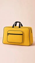 Quilted travel tote, stylish storage bag for women, durable and spacious, image 1 of 13.