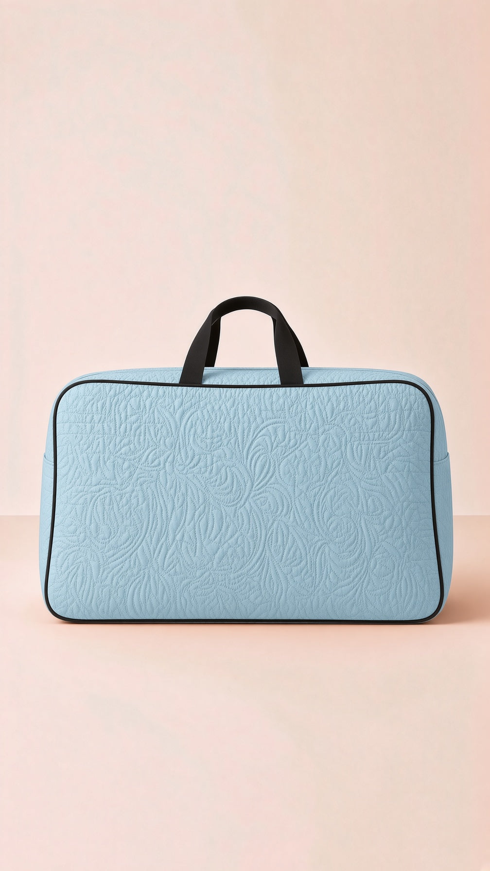 Quilted Travel Storage Bag, Signature Ease, cream, front view. Organize toiletries, makeup, or tech. Image 4 of 13.