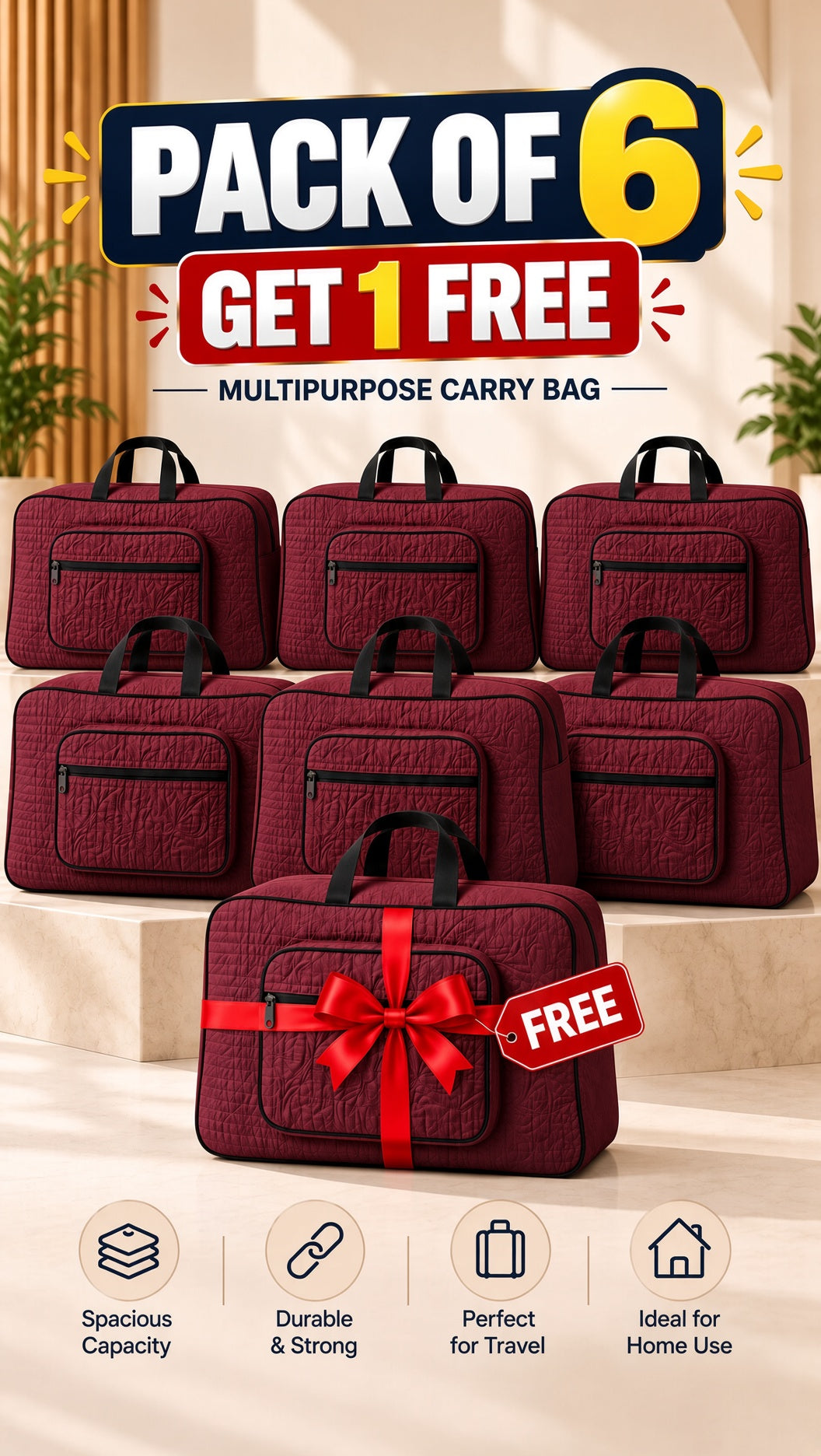Signature quilted travel bag, storage & organizer. Perfect for toiletries, makeup. Image 11 of 13.