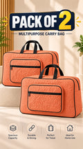 Quilted Travel & Storage Bag - Signature Ease, beige, top view, image 8 of 13.